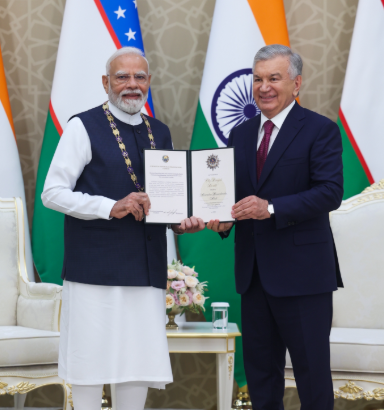 Uzbekistan Honours PM Modi, Spotlighting Stronger India-Central Asia Ties